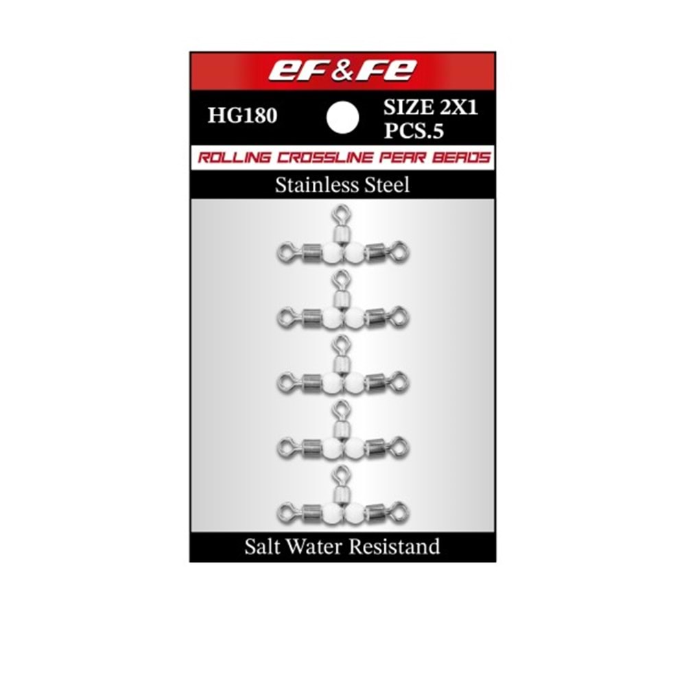 Fırdöndü Rolling Swivel Crossline Pear Beads