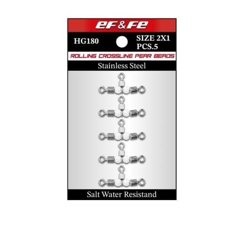 Fırdöndü Rolling Swivel Crossline Pear Beads